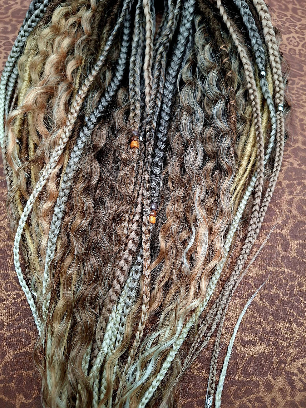 Miniaturbild: Misch Set Curly+Braids+Dreads  Braun Blond