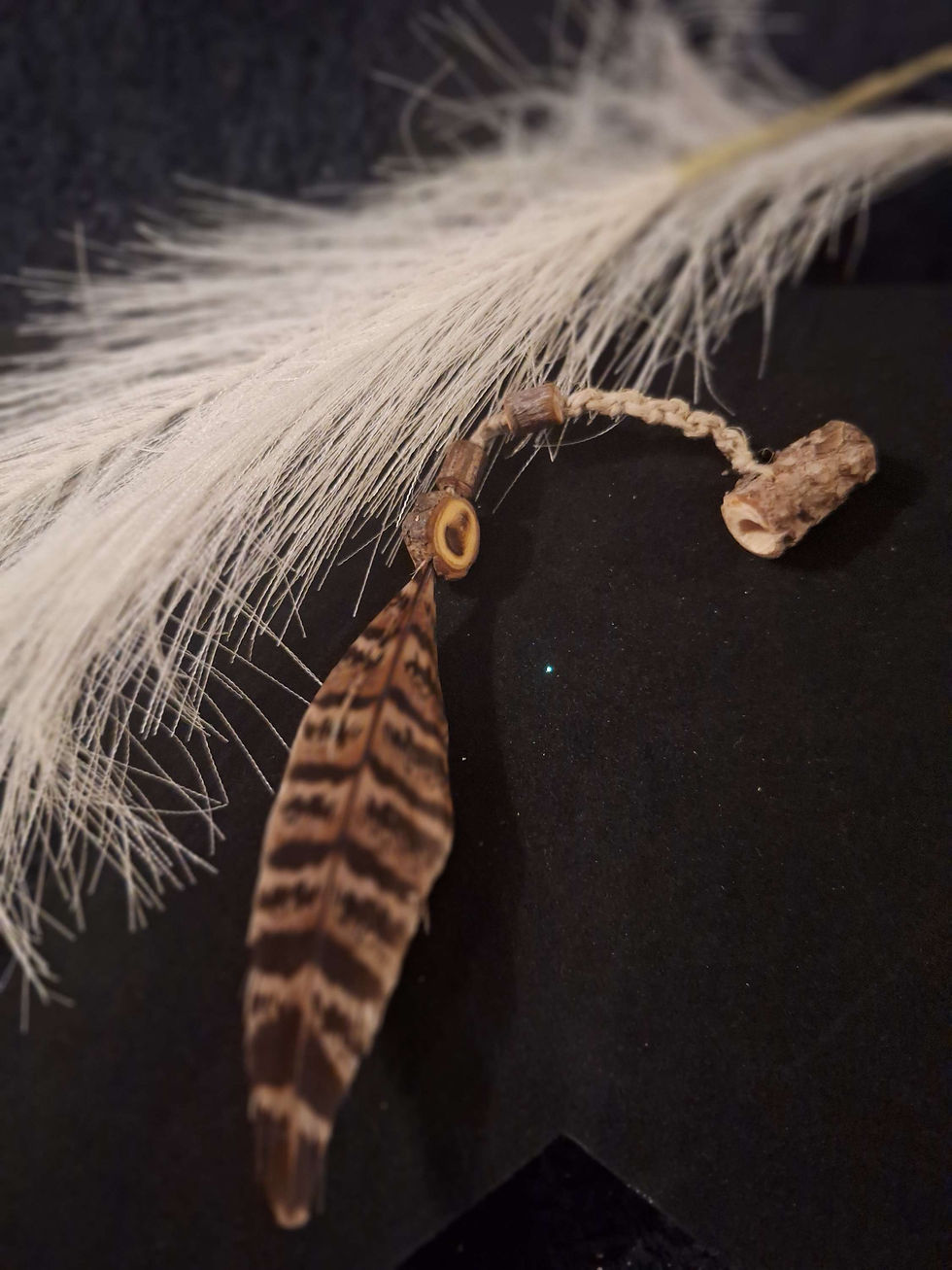 Dread Perle Holz Feder