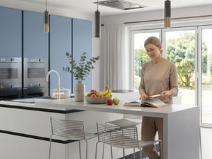 Crown Imperial Uno Calm Blue Kitchen