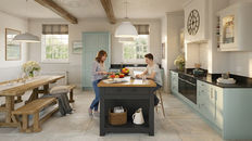 Crown Imperial Midsomer shaker kitchen and island