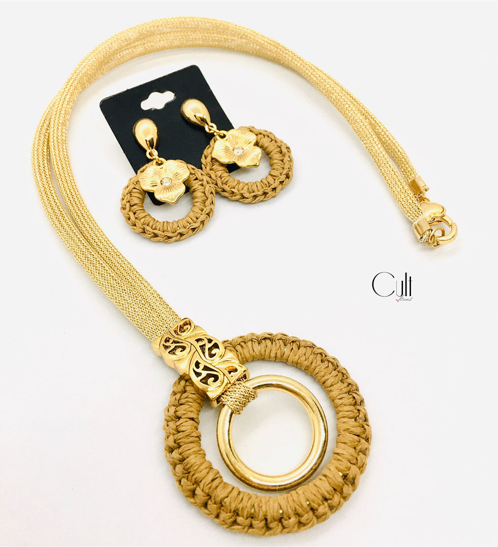 Conjunto Ouro e Ráfia