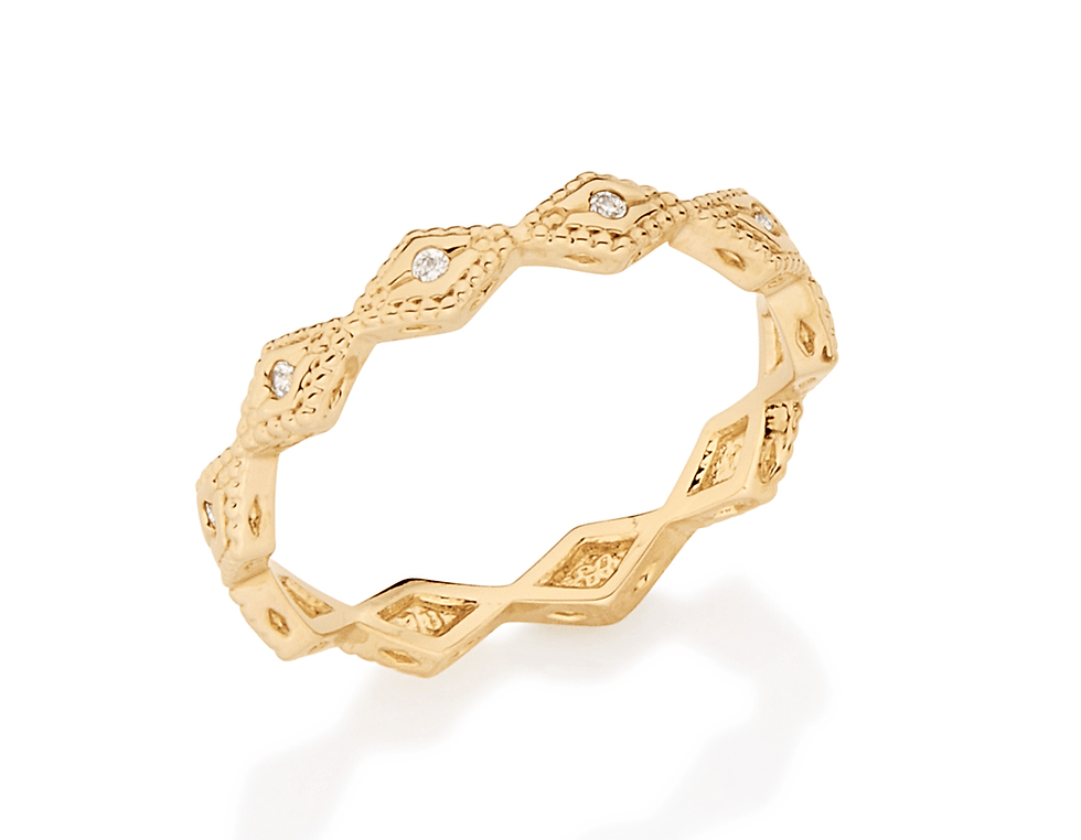 Anel Folheado A Ouro rommanel Cravejados De Zircônio 512094