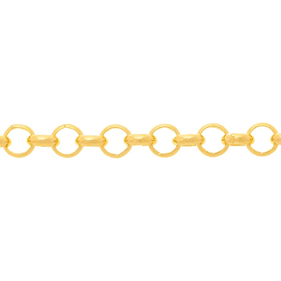 Cordão corrente rommanel banhado a ouro 18 k elo português grosso 530841