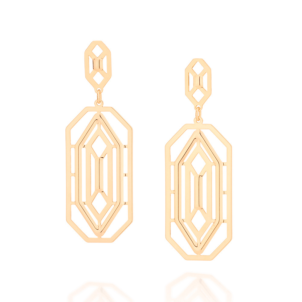 Brinco rommanel banhado a ouro 18 k rainha do egito ana hickmann 526212