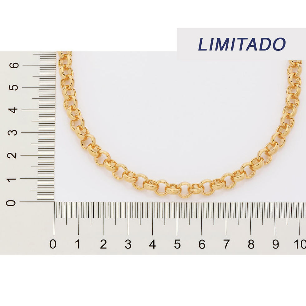 Gargantilha folheada a ouro