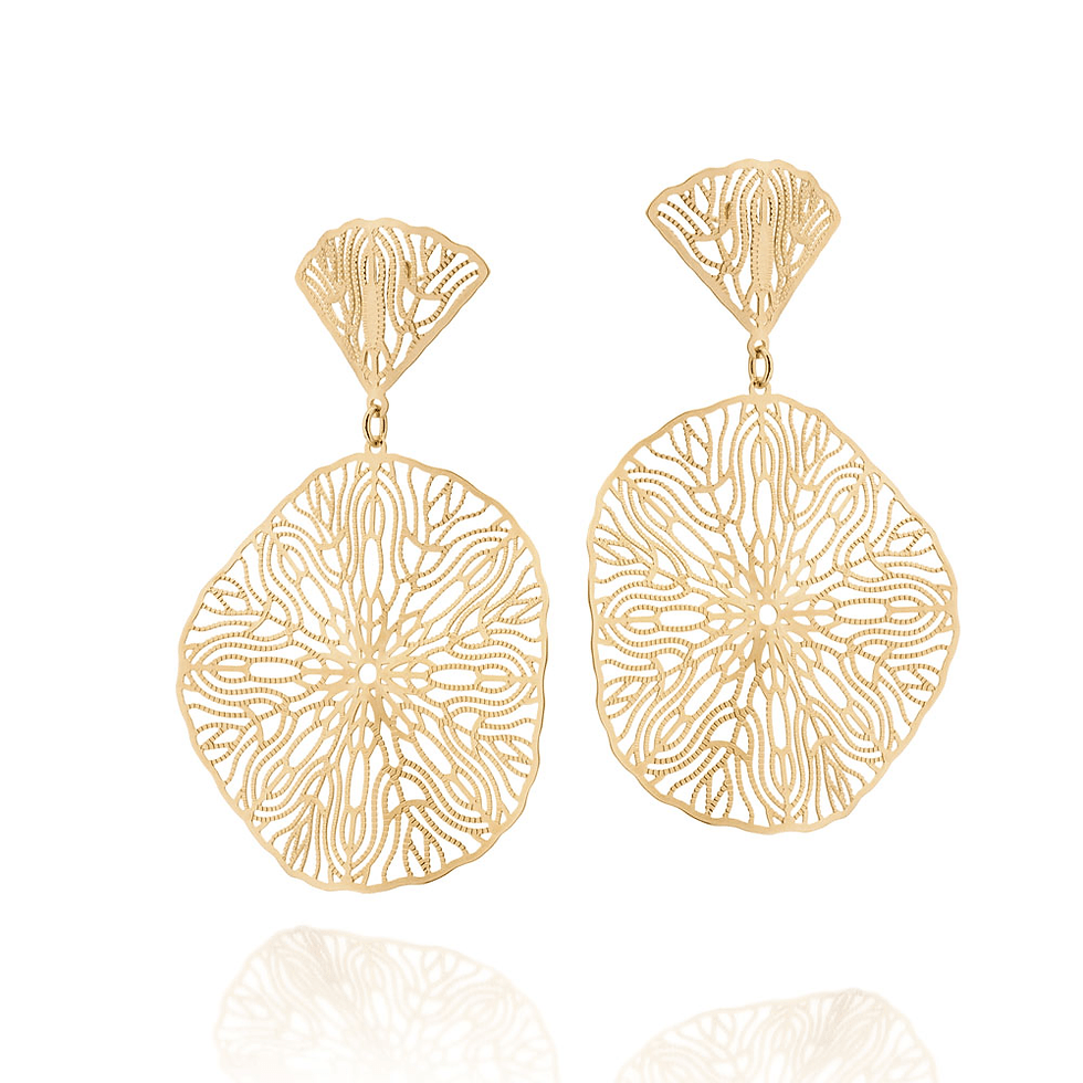 Brinco folheado a ouro