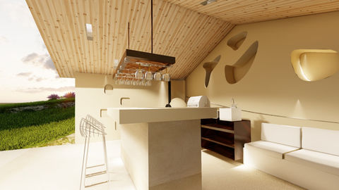 cocina exterior nichos encalados hechos a medida