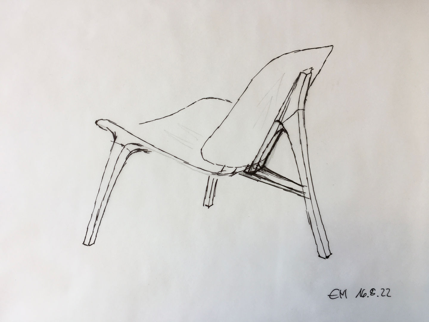 Eva Mechler lounge chair sketch