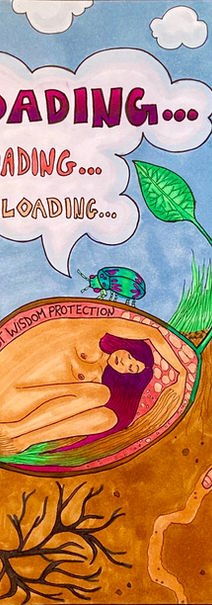 Free healing coloring page from Light Haven Studio - Sacred Waiting (Trust in Divine Timing)