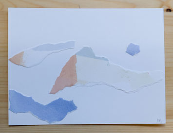 peinture paysage collage