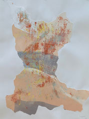 art contemporain collage peinture textile