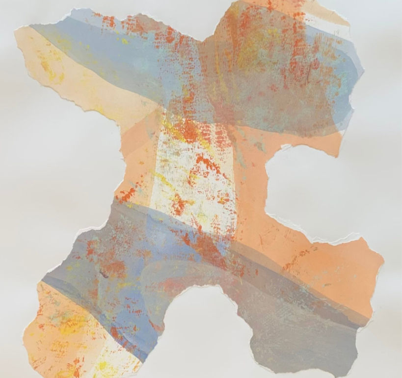 empreinte collage peinture art contemporain