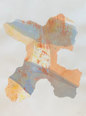 art contemporain collage peinture textile