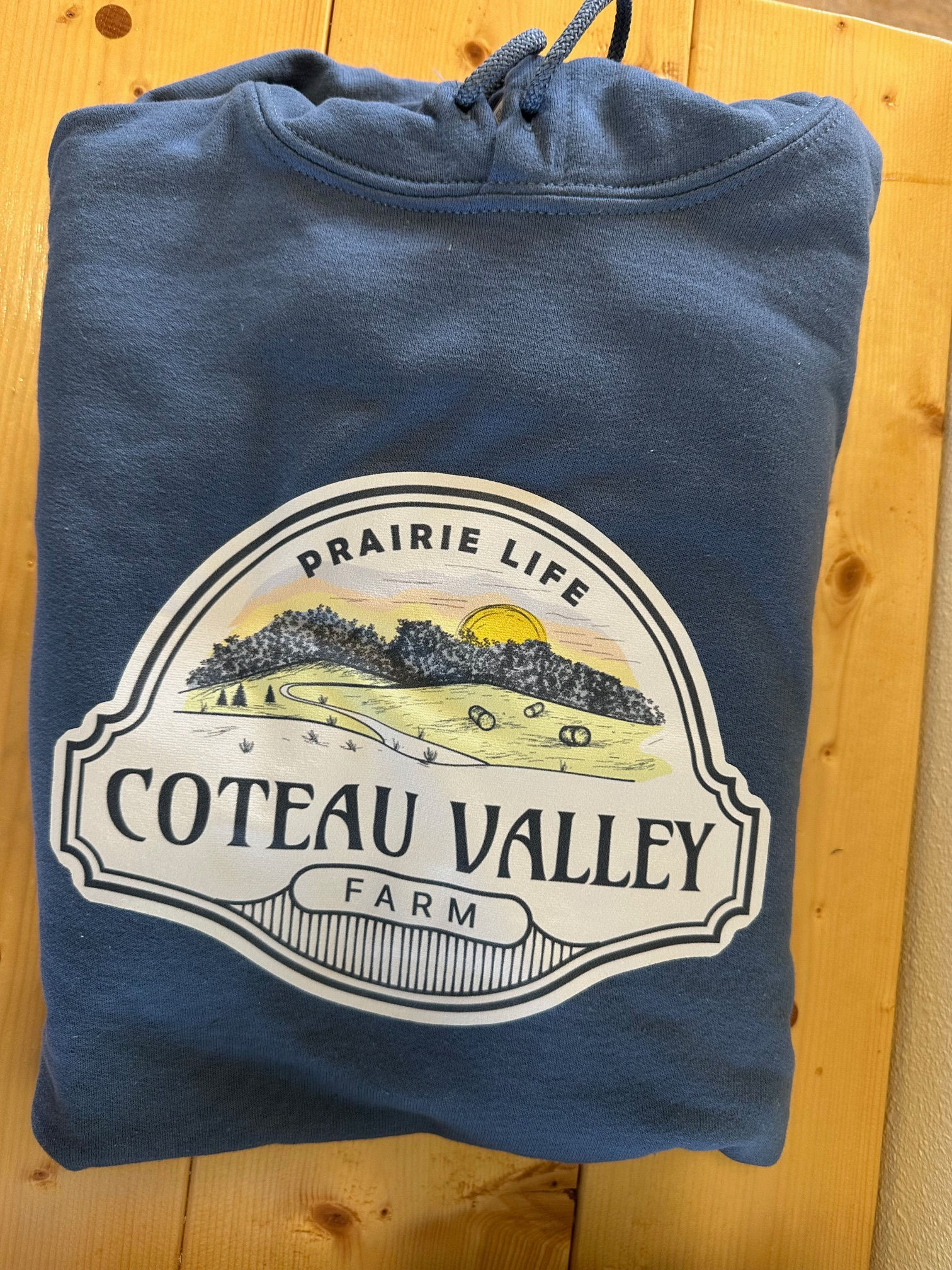 Hoodie Coteau Valley Farm Logo