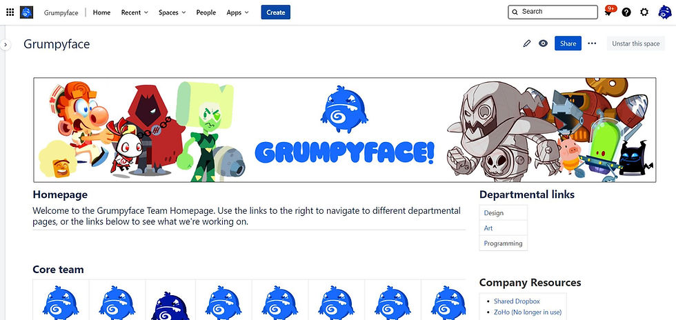 JIRA page for Grumpyface Studios