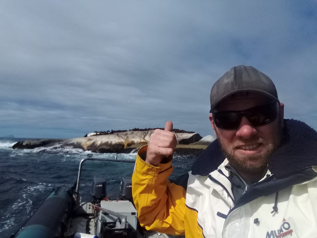 Steff, the Pontoon Guru, with a boat on the KZN North Coast