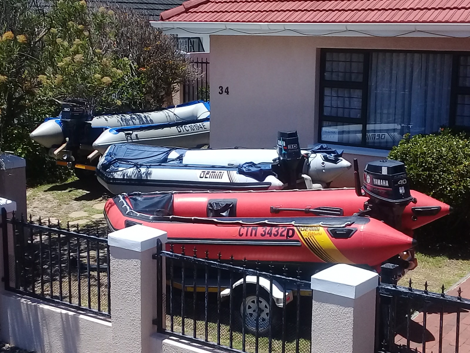 Inflatable boats and gear in for repair