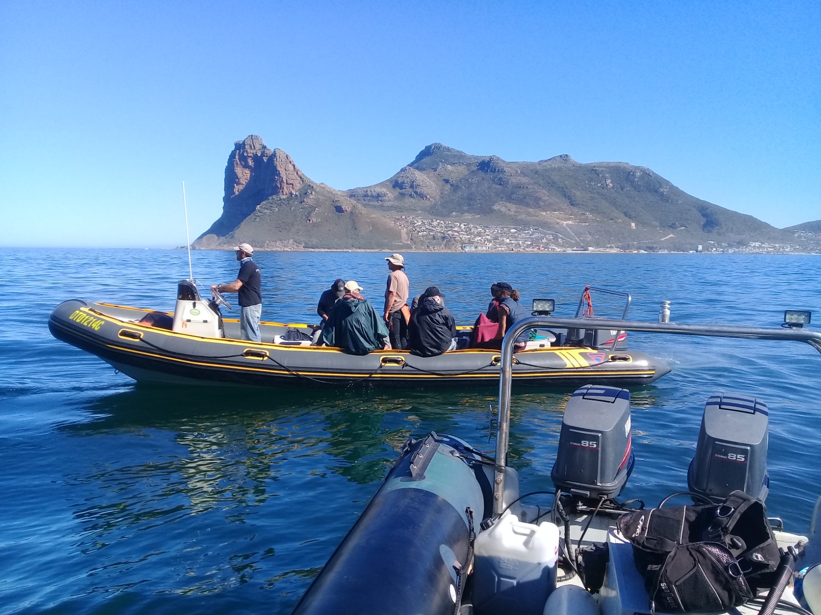 Inflatable boat on the water