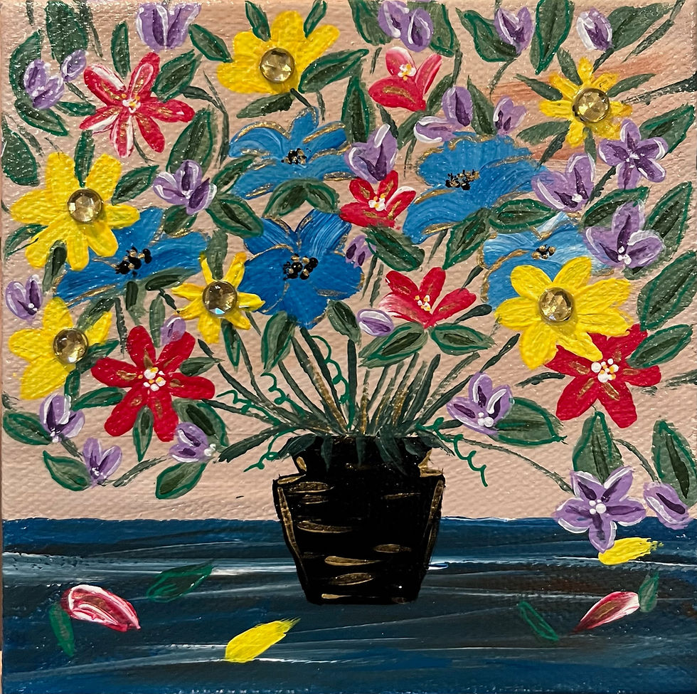 Vase of Floral  Bling