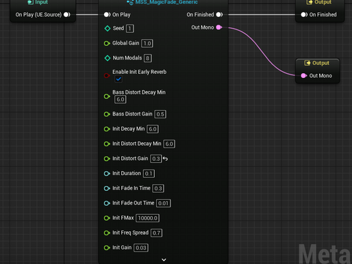 The Magic Fade Generic graph in MetaSounds - Unreal 5