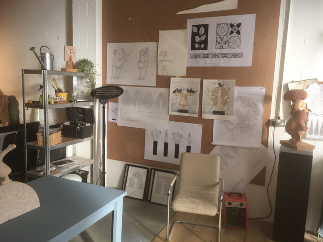 Drawing Wall at Sculpture Lounge Studios