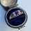 Thumbnail: Amethyst and diamond in 9ct yellow gold (size P)