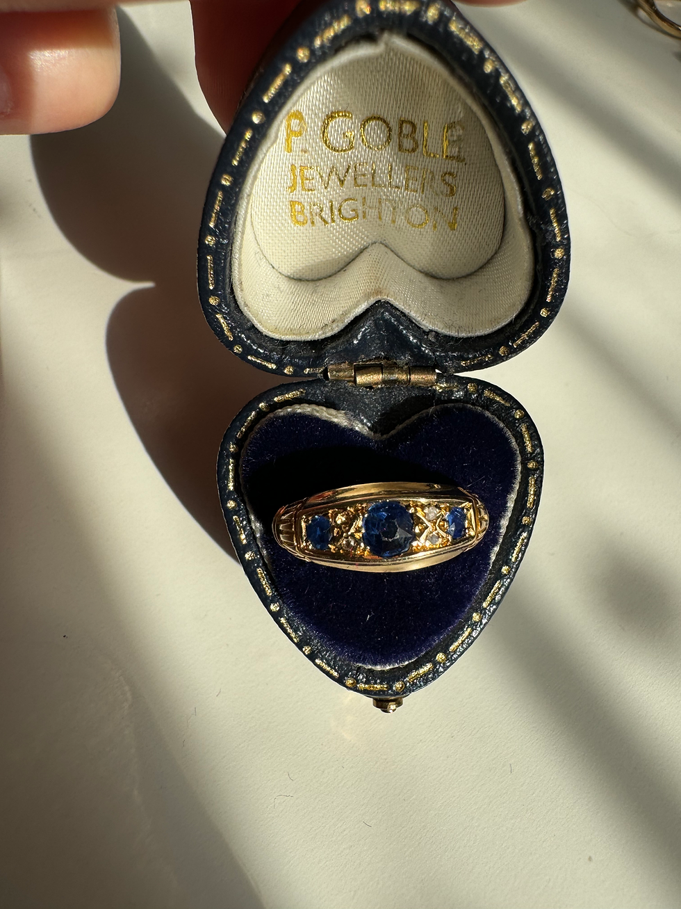 Thumbnail: Sapphire and diamond 18ct yellow gold