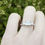Thumbnail: 18ct white gold aquamarine and diamond (size L)