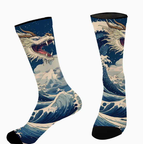 Thumbnail: Unisex Novelty Crew Socks