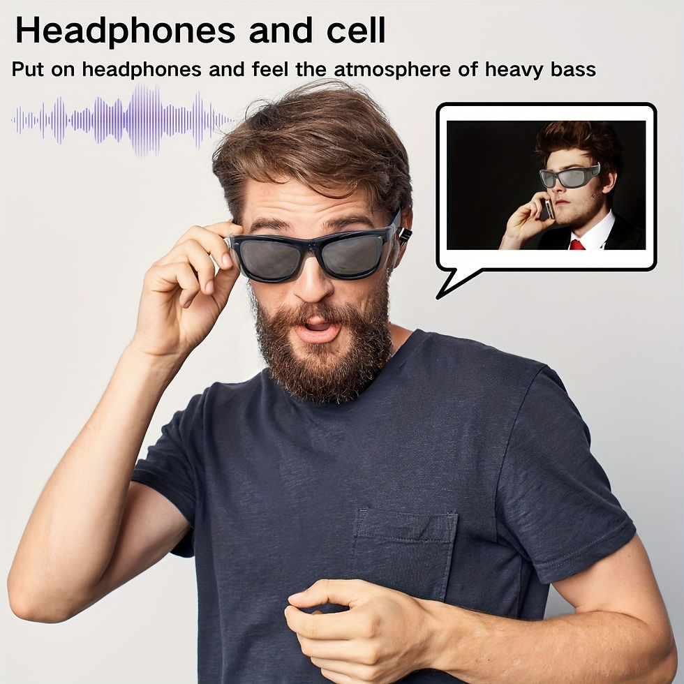 Thumbnail: 1080P HD Smart Music Glasses with 64GB Storage Card, Wireless Hands-Free Calls &