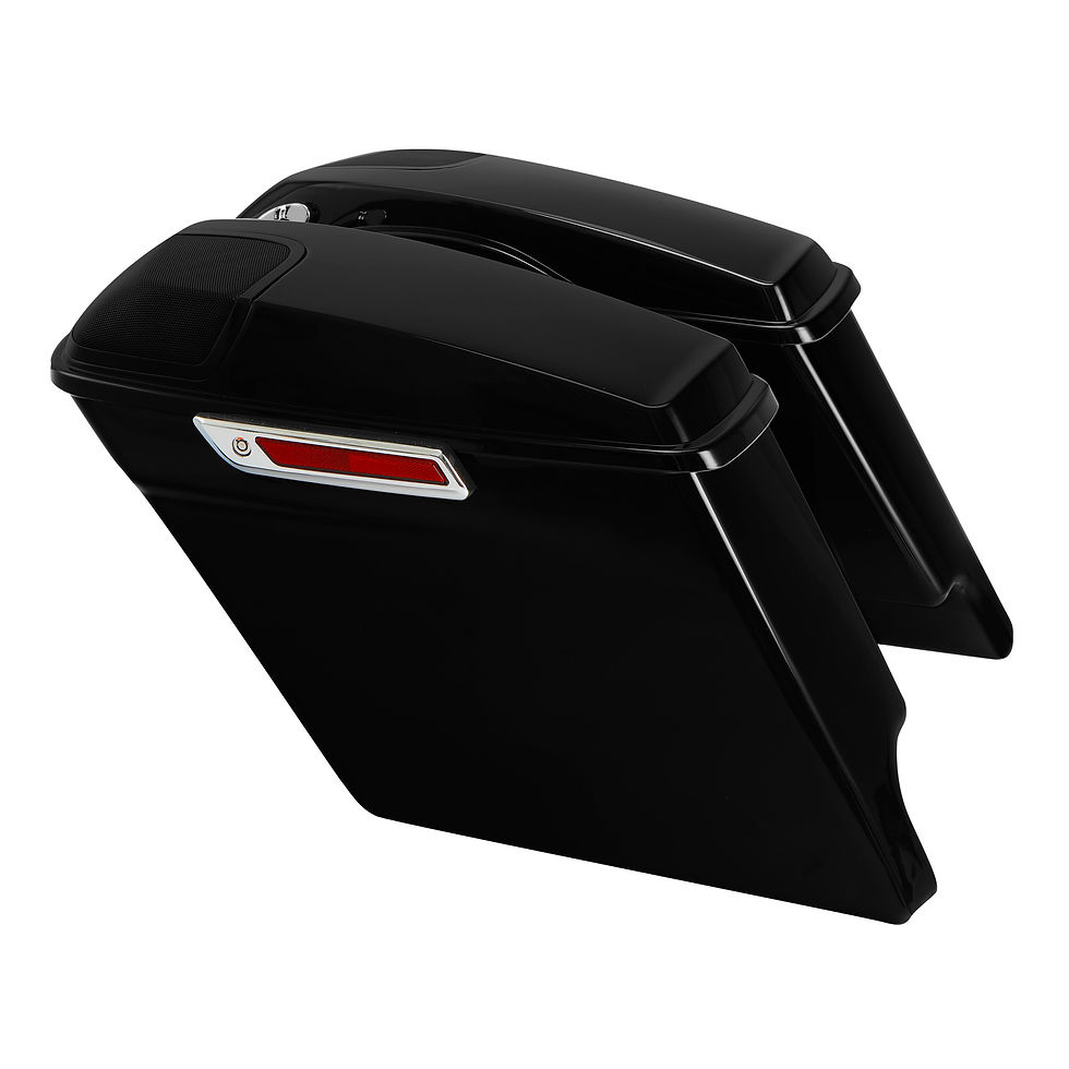 Thumbnail: TCMT 4" Extended Stretched Saddlebags w/ Speaker Grill