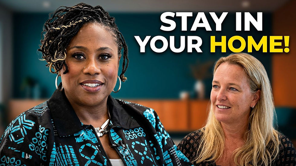 Real estate professional discussing reverse mortgage options for homeowners who want to age in place