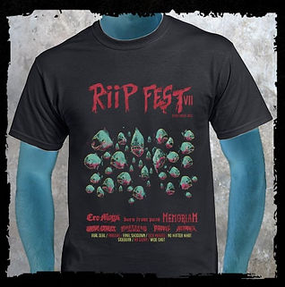 T shirt riipfest avec pirahnas