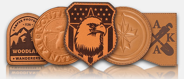 Patch en cuir, écusson sur mesure en cuir