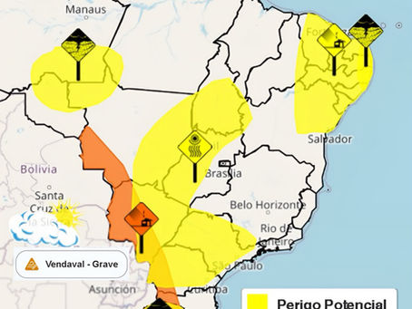 Defesa Civil de Corumbá alerta para risco de vendaval entre sexta-feira e domingo