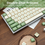 Thumbnail: XVX Cute Matcha Bear Keycaps Green MOA Profile Double Shot PBT Keycaps for Gater