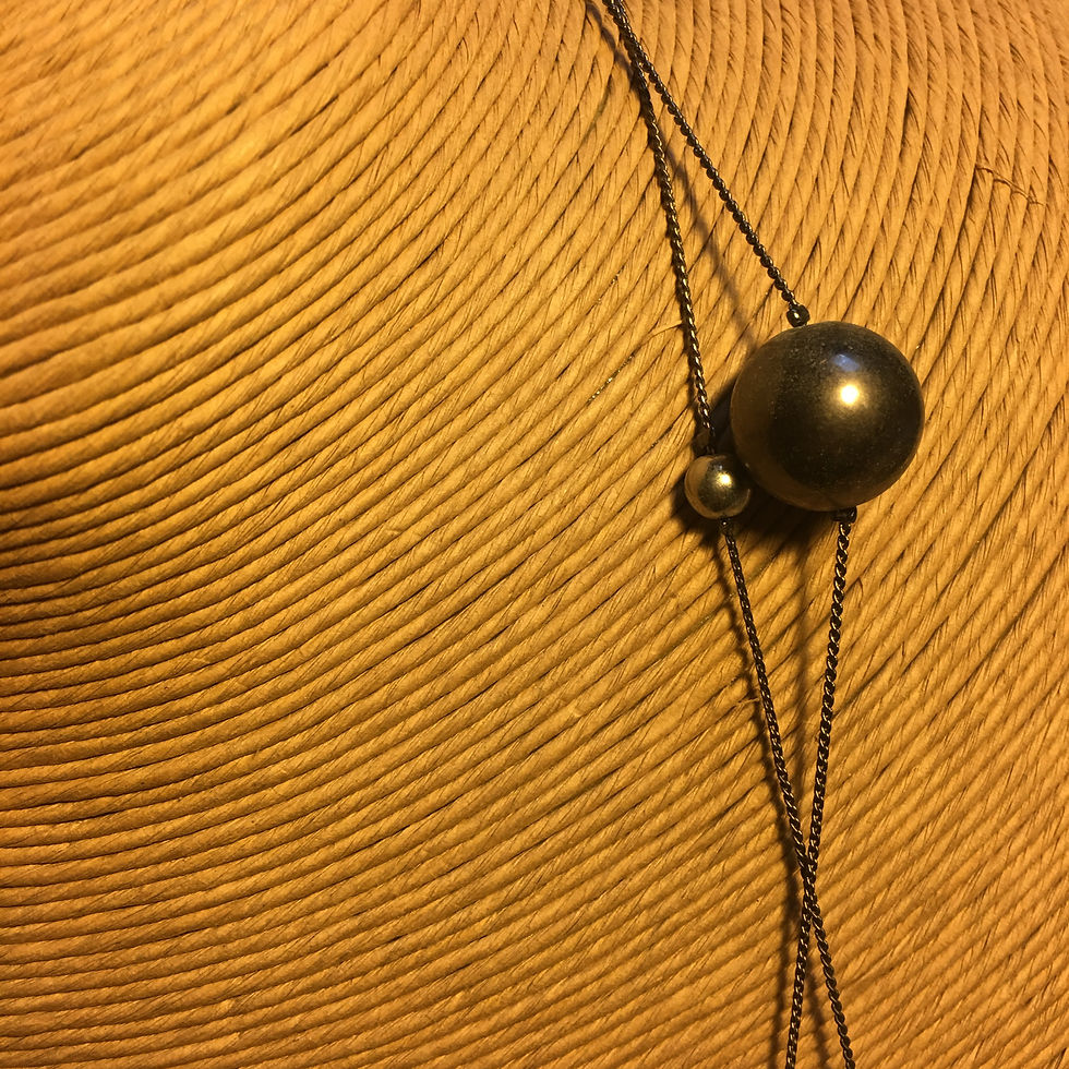 Miniature : Collier Double Tours Perles Grises Espacées