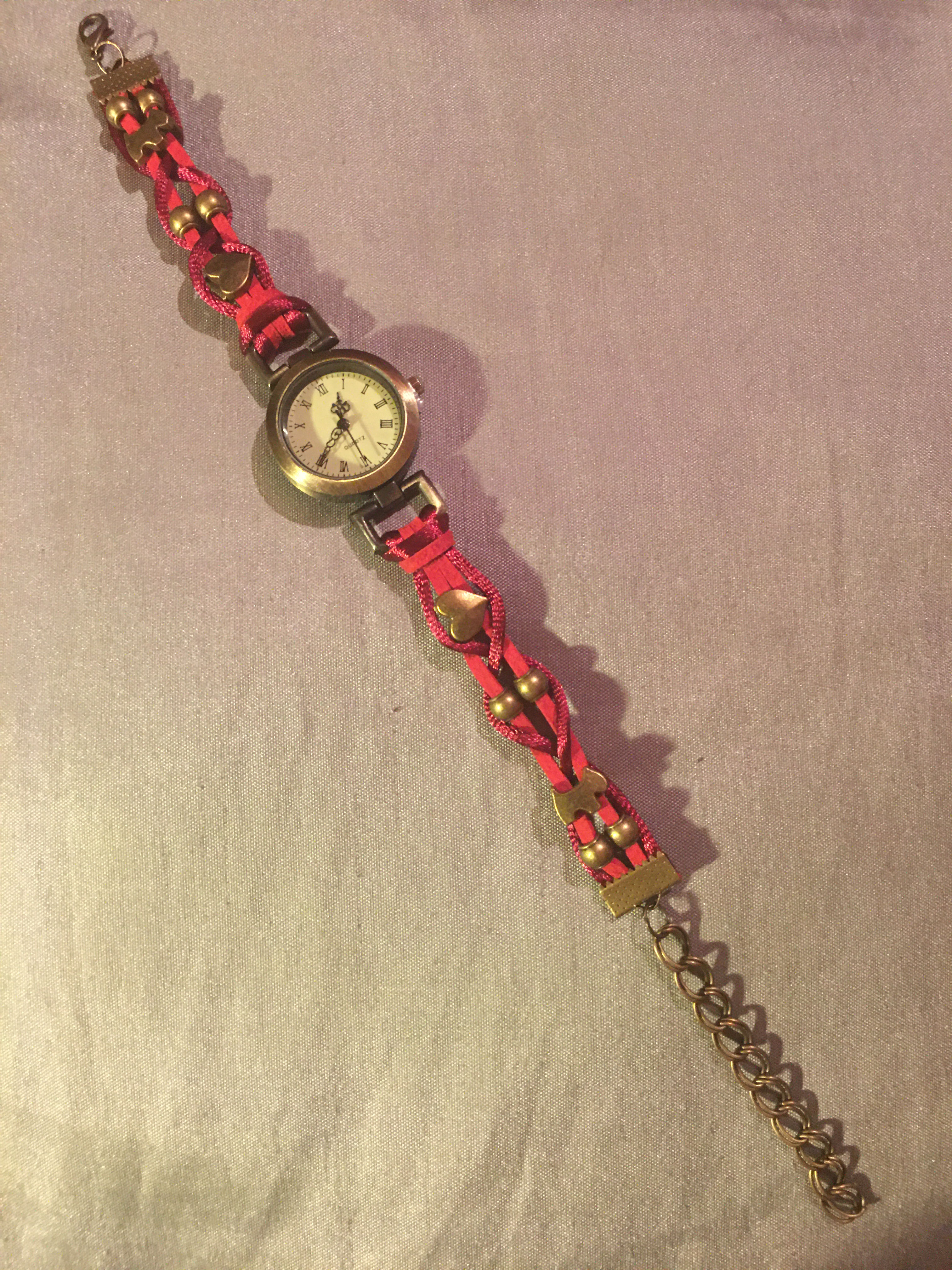 Montre Modèle Bronze & Cerise
