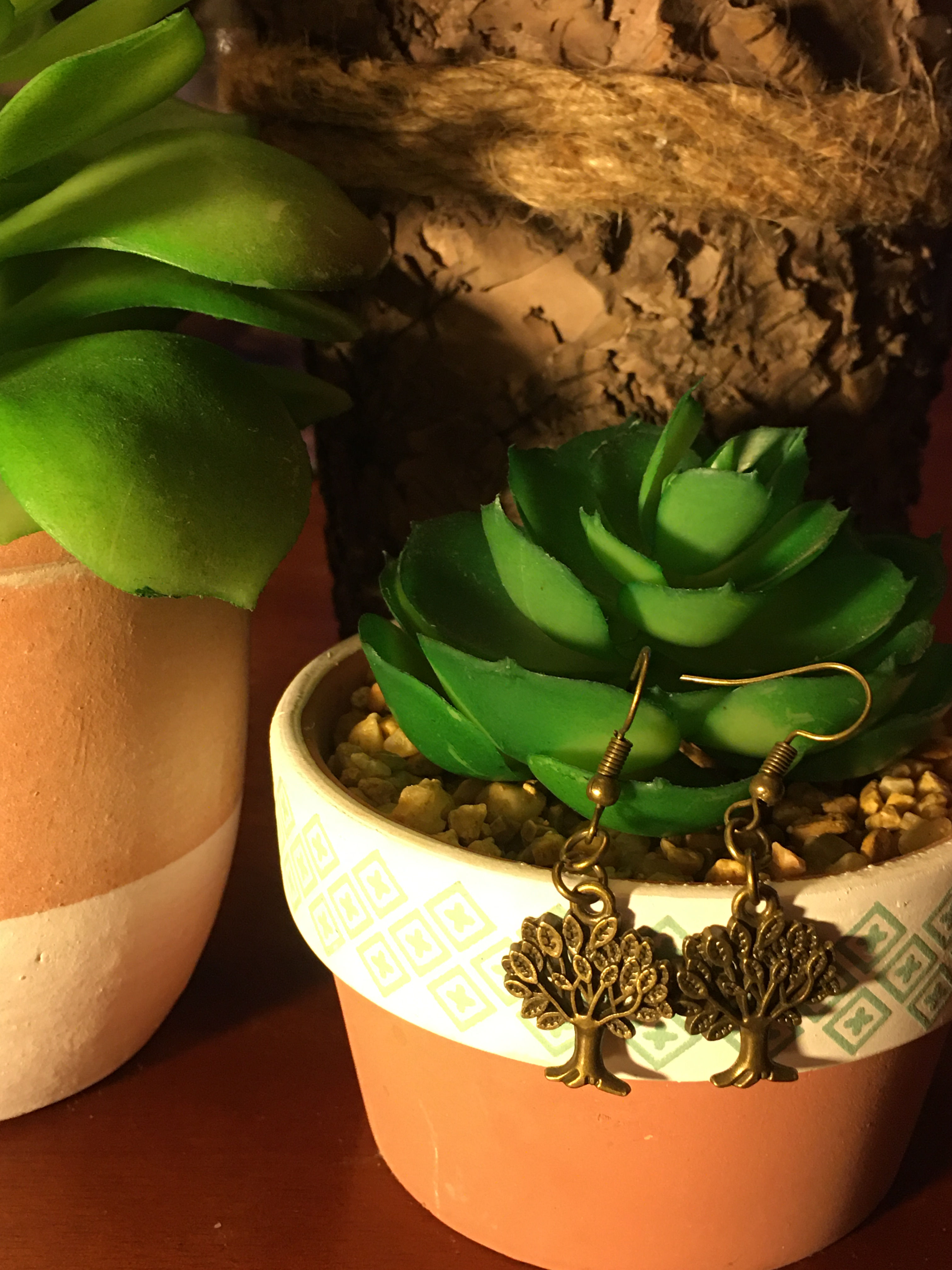Boucles d'Oreilles Bronze Abre De Vie
