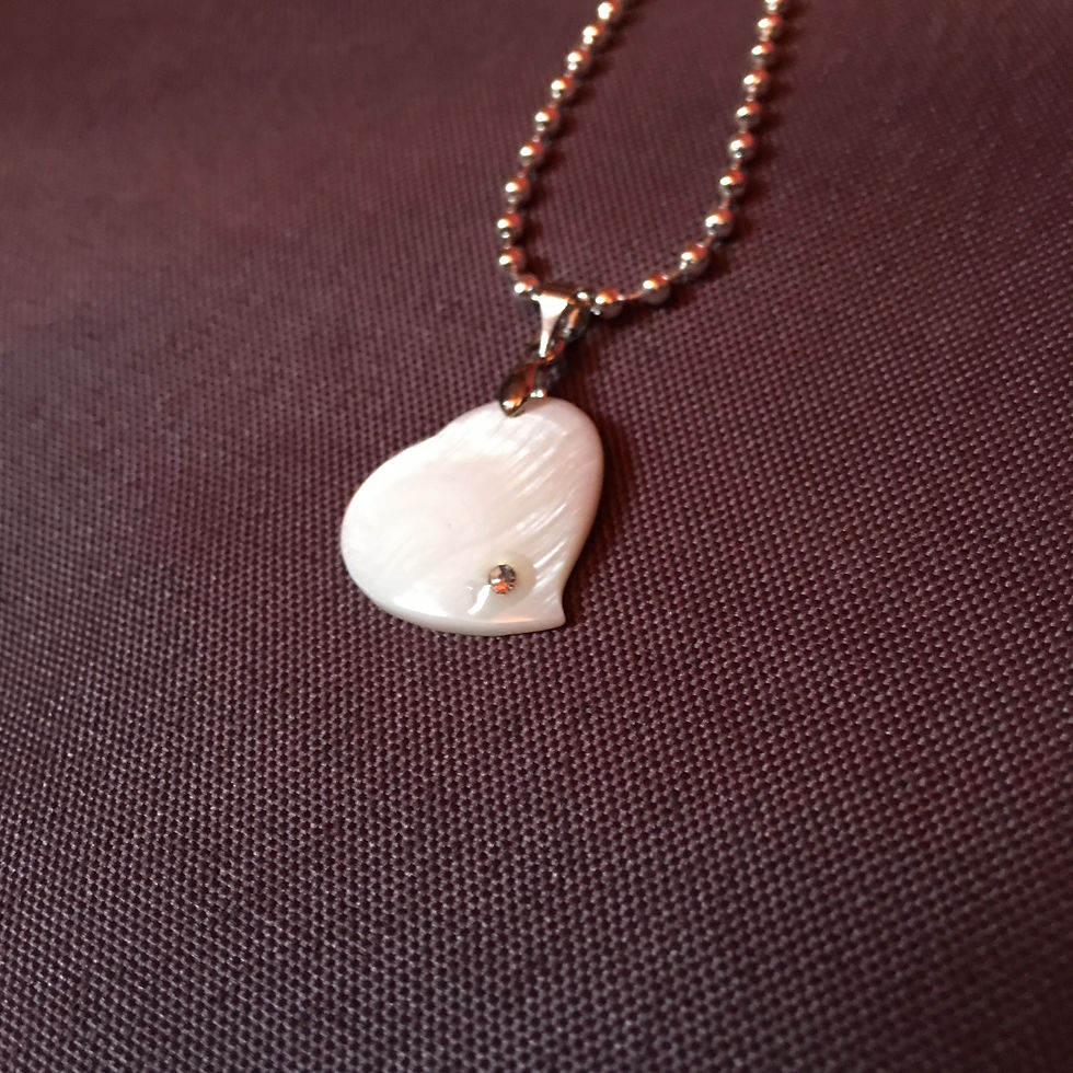 Miniature : Collier Cœur Blanc & Strass