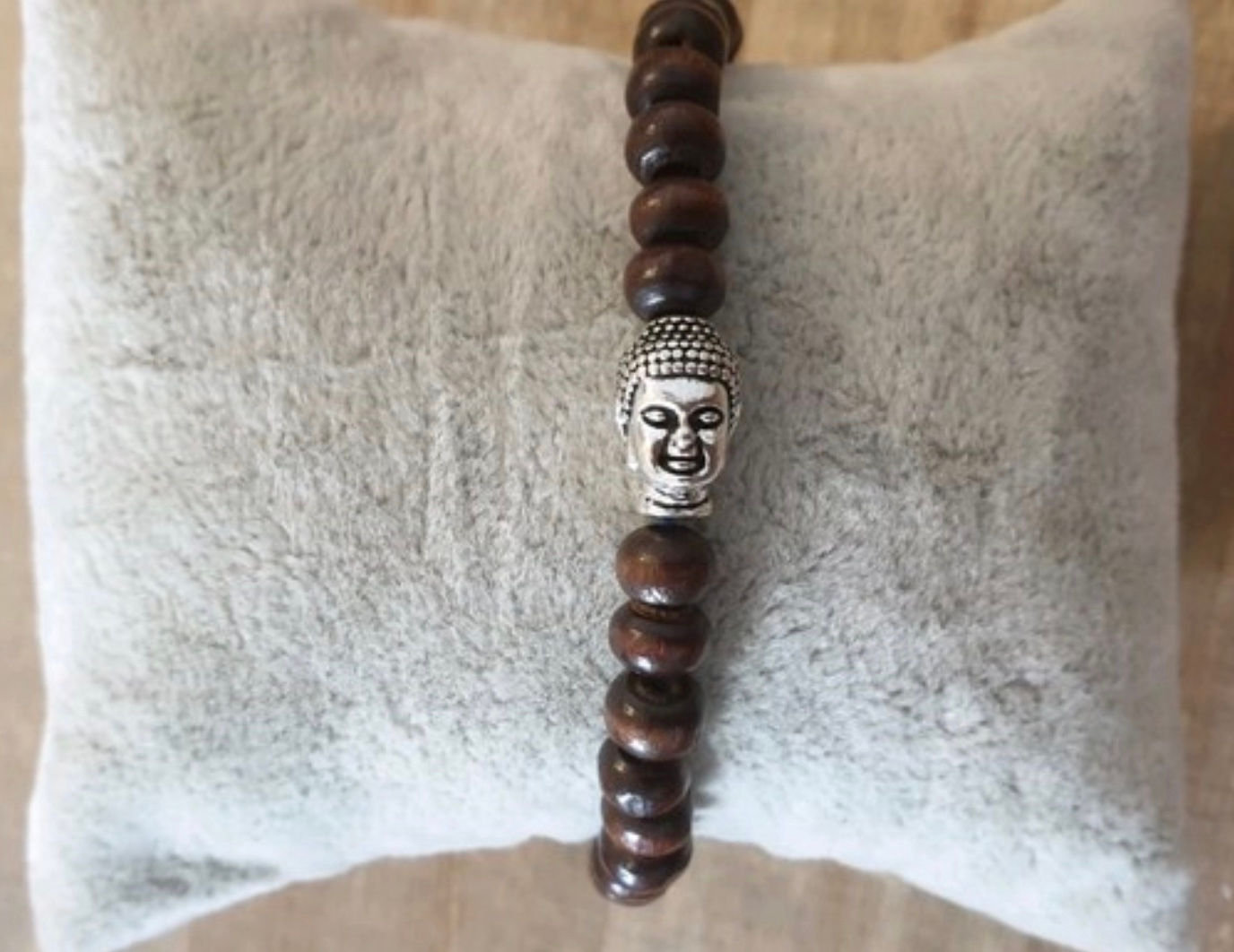 Bracelet Marron Perles Bouddha