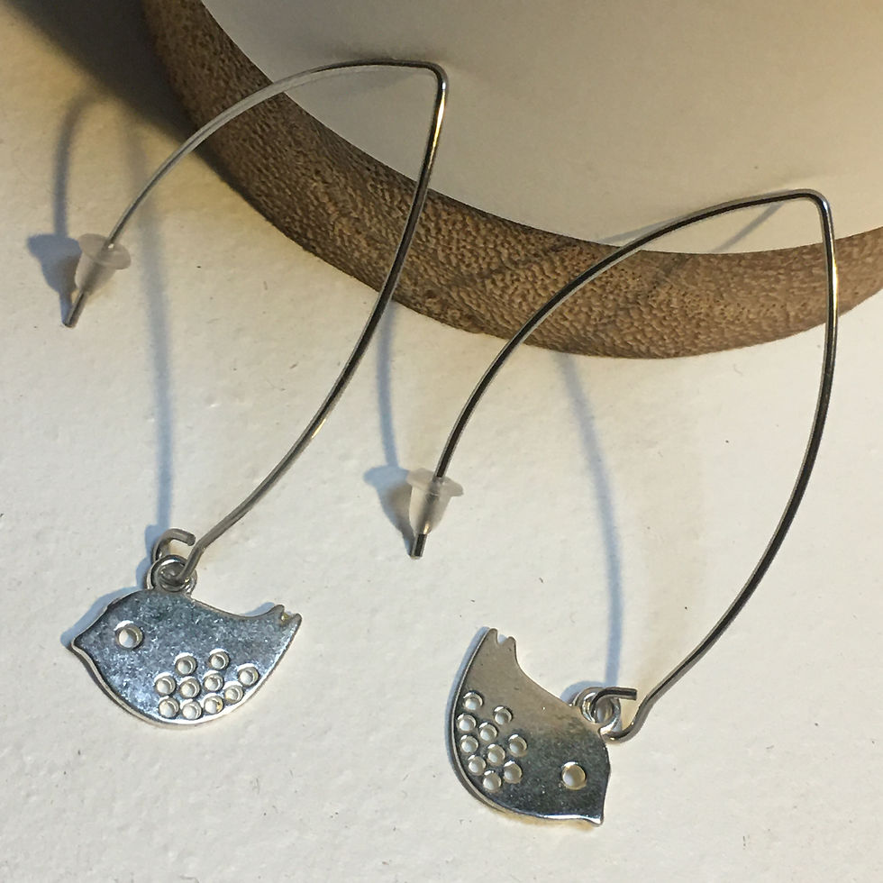 Miniature : Pendants en V Oiseaux Argent 925
