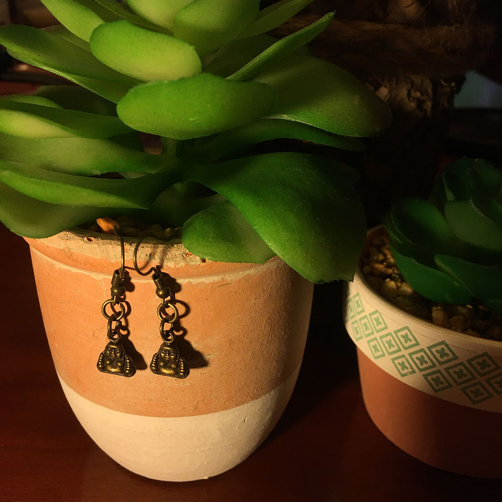 Miniature : Boucles d'Oreilles Bronze Bouddha
