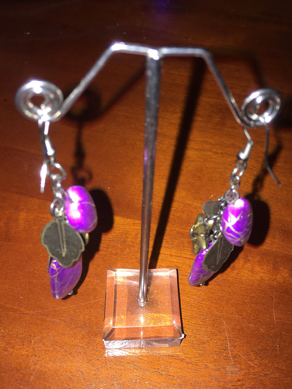 Miniature : Boucles d'Oreilles Purple Tree