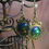 Miniature : Boucles d'Oreilles Victoriennes Écailles Bleues