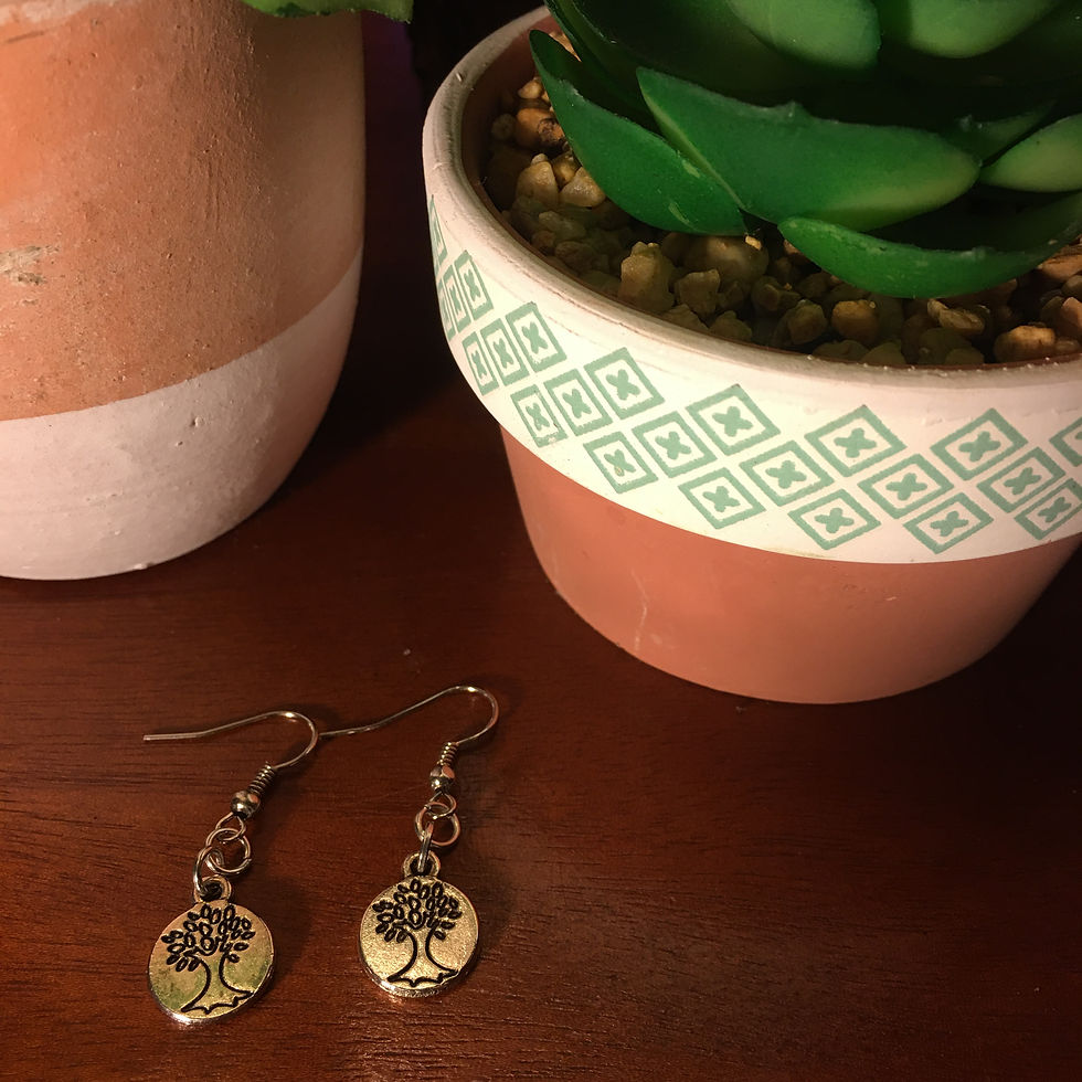 Miniature : Boucles d'Oreilles Argent Rond Arbre De Vie