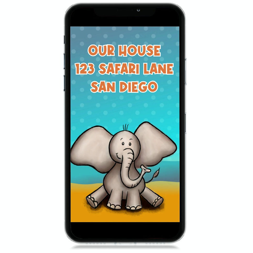 Thumbnail: Cute animated Video Invite for Wild One, Two Wild or Wild & Three Birthday Parties with elephant, rhino, zebra and lion