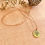 Thumbnail: Gold Tree of Life Charm Necklace on Leather Cording w Gold Clasp