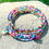 Thumbnail: Memory Wire Wrap Bracelet w Assorted Fiesta Seed Beads + Agate Gemstone Charms