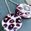 Thumbnail: Snow Leopard Print Earrings on Silver Chain + Hooks
